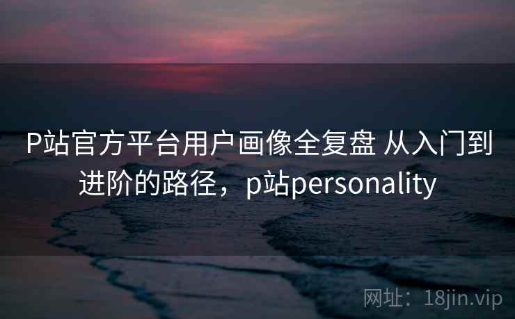 P站官方平台用户画像全复盘 从入门到进阶的路径，p站personality
