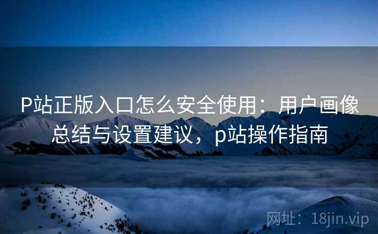 P站正版入口怎么安全使用:用户画像总结与设置建议,p站操作指南 P站正版入口怎么安全使用:用户画像总结与设置建议,p站操作指南