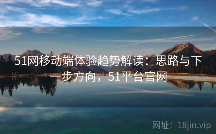 51网移动端体验趋势解读：思路与下一步方向，51平台官网