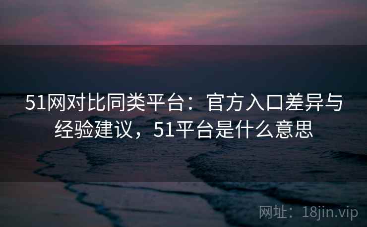 51网对比同类平台：官方入口差异与经验建议，51平台是什么意思