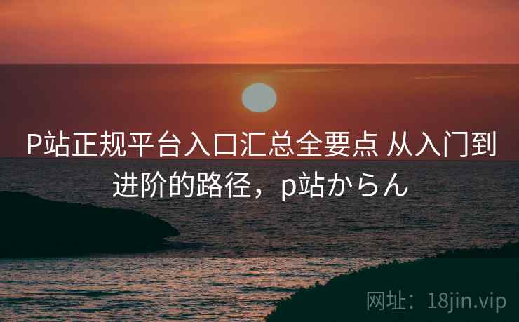 P站正规平台入口汇总全要点 从入门到进阶的路径，p站からん