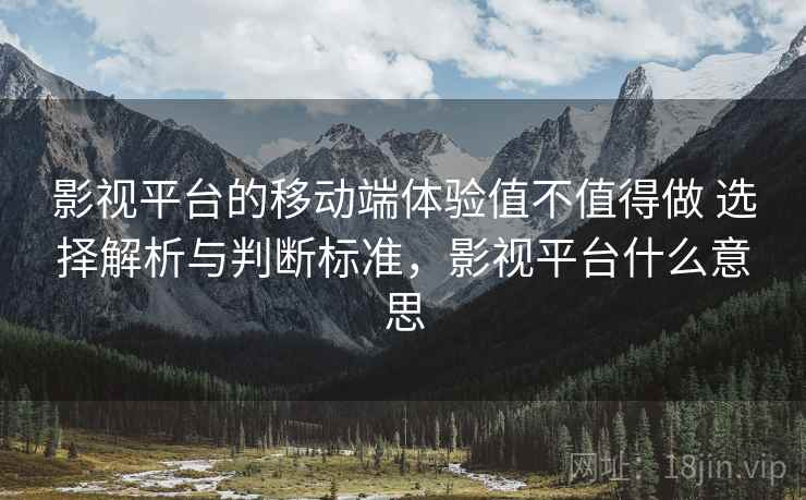 影视平台的移动端体验值不值得做 选择解析与判断标准，影视平台什么意思