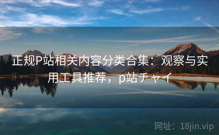 正规P站相关内容分类合集：观察与实用工具推荐，p站チャイ