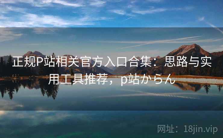 正规P站相关官方入口合集：思路与实用工具推荐，p站からん